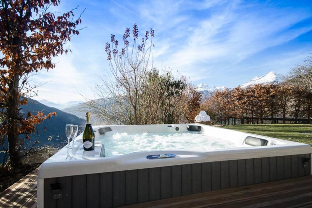 Paisible Chalet Montagne Avec Option Jacuzzi Séez Exterior photo